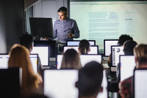 IT students learning